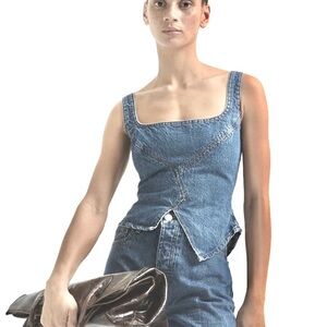 Blue Denim Dala Broken Croset Top